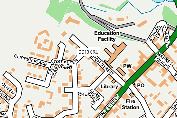 DD10 0RU map - OS OpenMap – Local (Ordnance Survey)