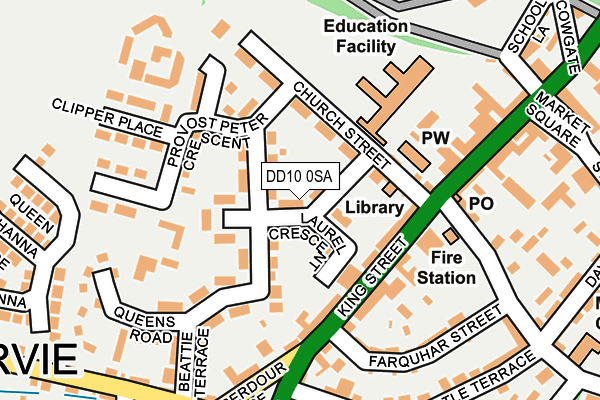 DD10 0SA map - OS OpenMap – Local (Ordnance Survey)