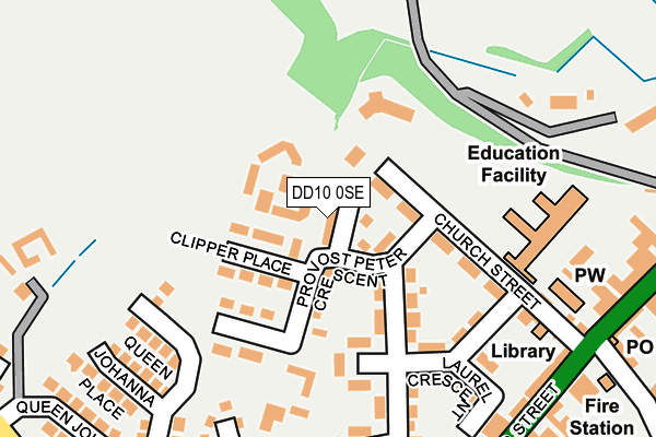 DD10 0SE map - OS OpenMap – Local (Ordnance Survey)