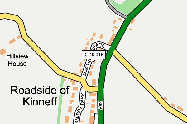 DD10 0TE map - OS OpenMap – Local (Ordnance Survey)