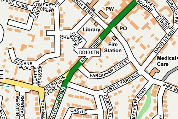 DD10 0TN map - OS OpenMap – Local (Ordnance Survey)