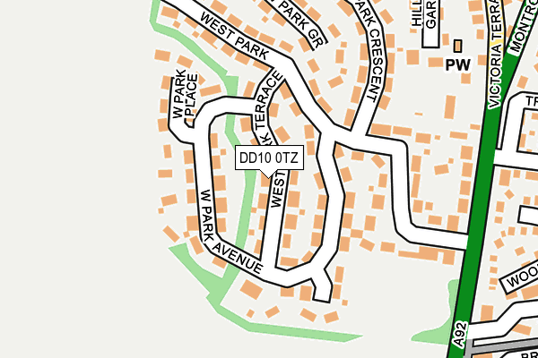 DD10 0TZ map - OS OpenMap – Local (Ordnance Survey)