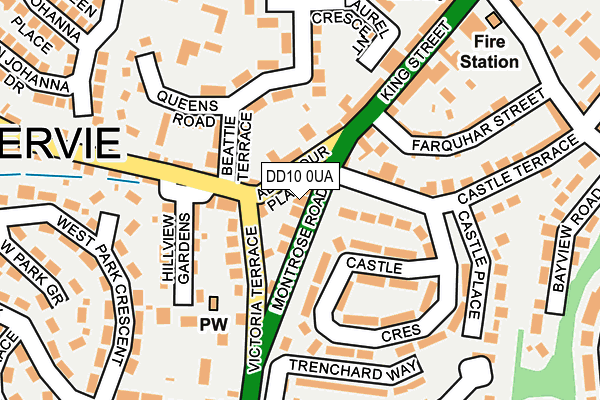 DD10 0UA map - OS OpenMap – Local (Ordnance Survey)