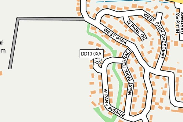 DD10 0XA map - OS OpenMap – Local (Ordnance Survey)