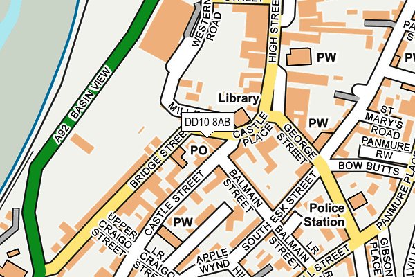 DD10 8AB map - OS OpenMap – Local (Ordnance Survey)