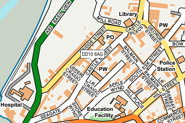 DD10 8AG map - OS OpenMap – Local (Ordnance Survey)