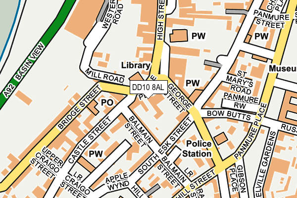 DD10 8AL map - OS OpenMap – Local (Ordnance Survey)