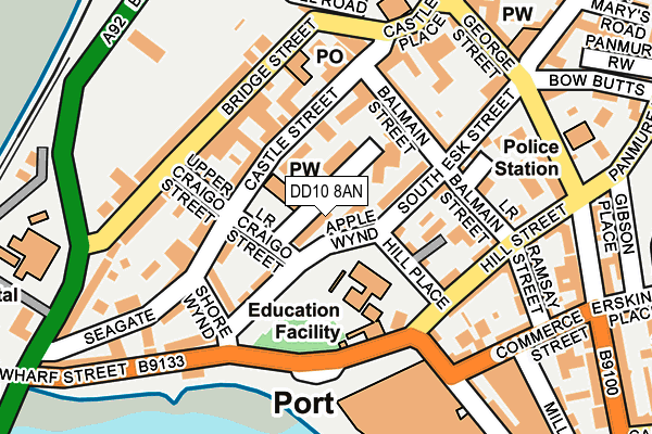 DD10 8AN map - OS OpenMap – Local (Ordnance Survey)
