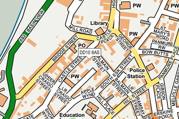 DD10 8AS map - OS OpenMap – Local (Ordnance Survey)
