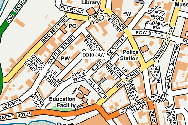 DD10 8AW map - OS OpenMap – Local (Ordnance Survey)
