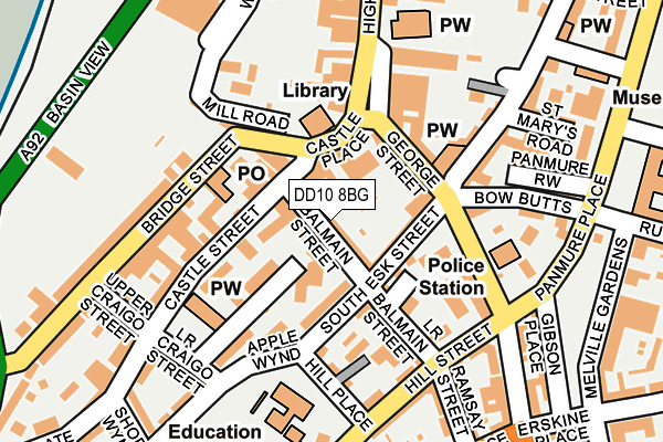 DD10 8BG map - OS OpenMap – Local (Ordnance Survey)