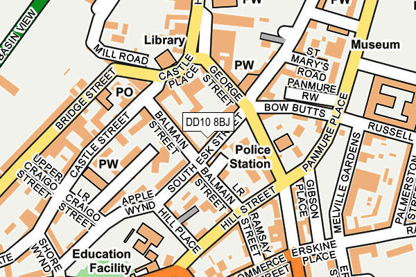 DD10 8BJ map - OS OpenMap – Local (Ordnance Survey)