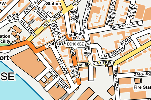 DD10 8BZ map - OS OpenMap – Local (Ordnance Survey)