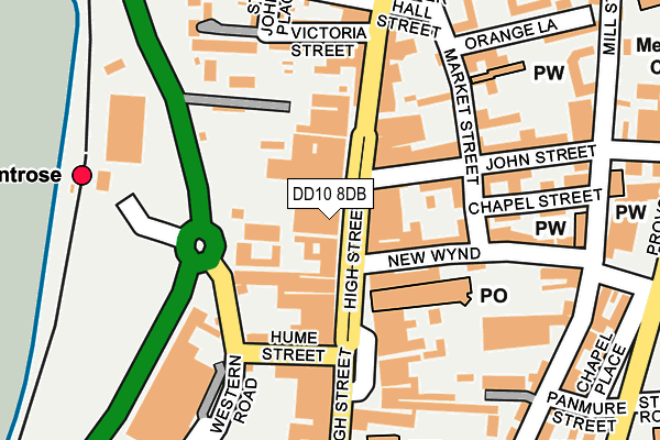 DD10 8DB map - OS OpenMap – Local (Ordnance Survey)