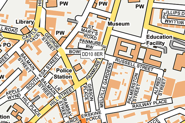 DD10 8ER map - OS OpenMap – Local (Ordnance Survey)