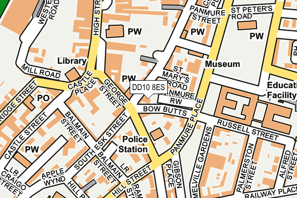 DD10 8ES map - OS OpenMap – Local (Ordnance Survey)