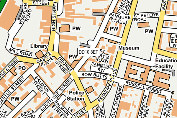 DD10 8ET map - OS OpenMap – Local (Ordnance Survey)