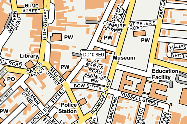 DD10 8EU map - OS OpenMap – Local (Ordnance Survey)