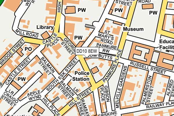 DD10 8EW map - OS OpenMap – Local (Ordnance Survey)