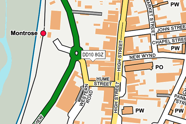 DD10 8GZ map - OS OpenMap – Local (Ordnance Survey)