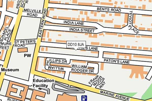 DD10 8JA map - OS OpenMap – Local (Ordnance Survey)