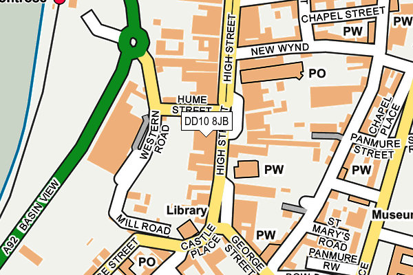 DD10 8JB map - OS OpenMap – Local (Ordnance Survey)