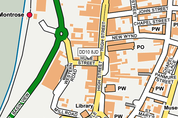 DD10 8JD map - OS OpenMap – Local (Ordnance Survey)