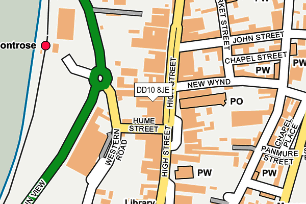 DD10 8JE map - OS OpenMap – Local (Ordnance Survey)