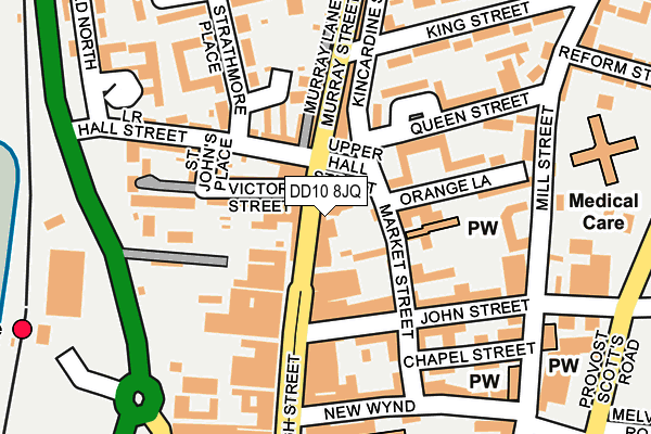 DD10 8JQ map - OS OpenMap – Local (Ordnance Survey)