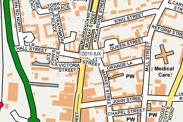 DD10 8JX map - OS OpenMap – Local (Ordnance Survey)