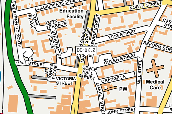 DD10 8JZ map - OS OpenMap – Local (Ordnance Survey)