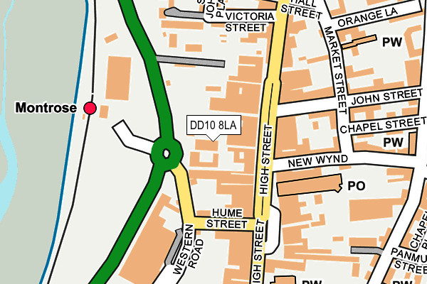 DD10 8LA map - OS OpenMap – Local (Ordnance Survey)