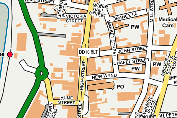 DD10 8LT map - OS OpenMap – Local (Ordnance Survey)