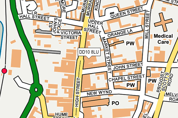 DD10 8LU map - OS OpenMap – Local (Ordnance Survey)