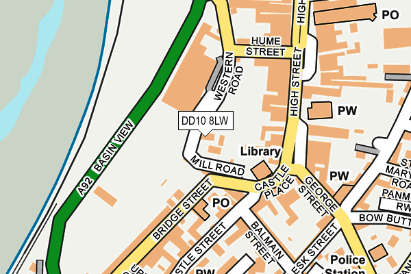 DD10 8LW map - OS OpenMap – Local (Ordnance Survey)
