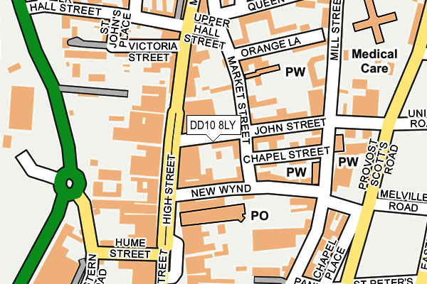 DD10 8LY map - OS OpenMap – Local (Ordnance Survey)
