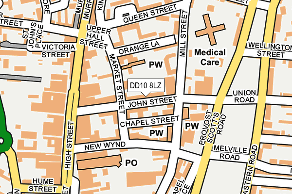 DD10 8LZ map - OS OpenMap – Local (Ordnance Survey)