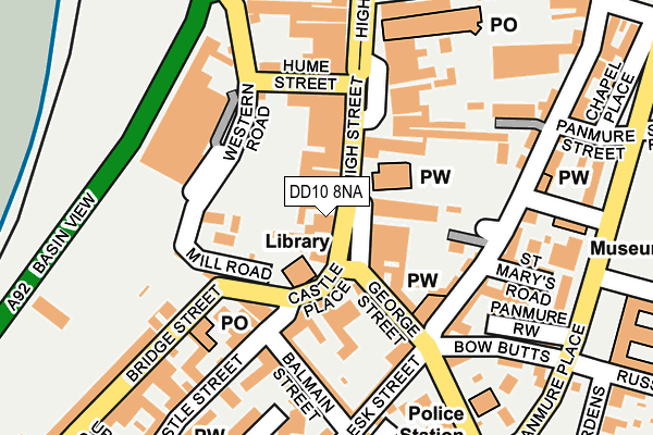 DD10 8NA map - OS OpenMap – Local (Ordnance Survey)