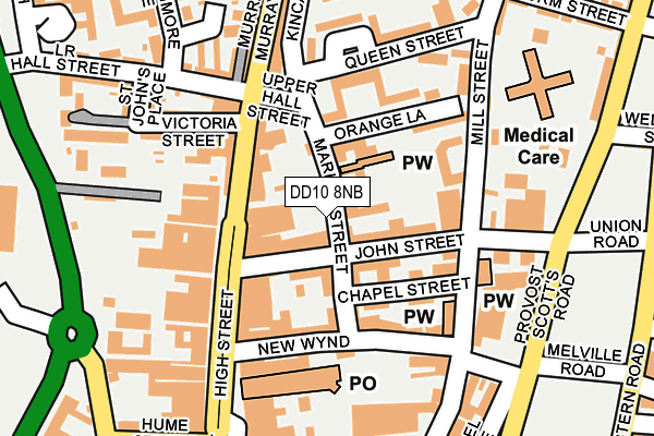 DD10 8NB map - OS OpenMap – Local (Ordnance Survey)