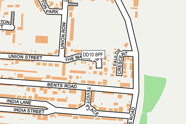 DD10 8PF map - OS OpenMap – Local (Ordnance Survey)