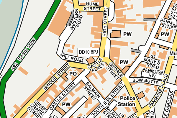 DD10 8PJ map - OS OpenMap – Local (Ordnance Survey)