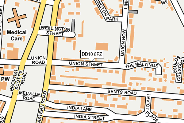 DD10 8PZ map - OS OpenMap – Local (Ordnance Survey)