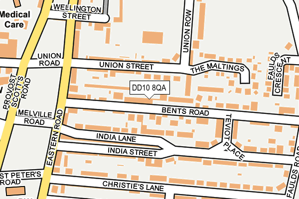DD10 8QA map - OS OpenMap – Local (Ordnance Survey)
