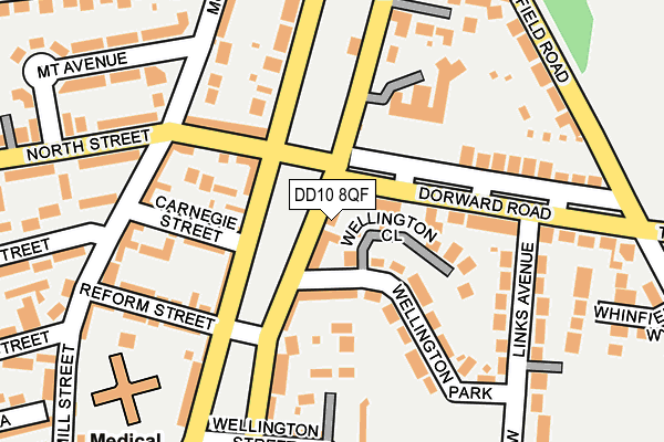 DD10 8QF map - OS OpenMap – Local (Ordnance Survey)
