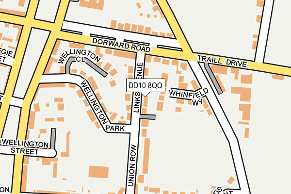 DD10 8QQ map - OS OpenMap – Local (Ordnance Survey)