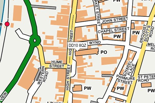DD10 8QZ map - OS OpenMap – Local (Ordnance Survey)