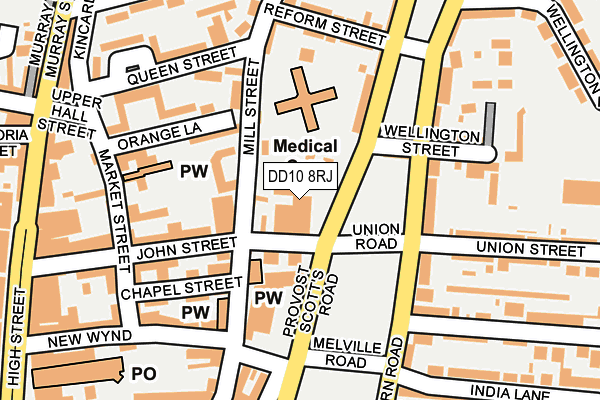 DD10 8RJ map - OS OpenMap – Local (Ordnance Survey)