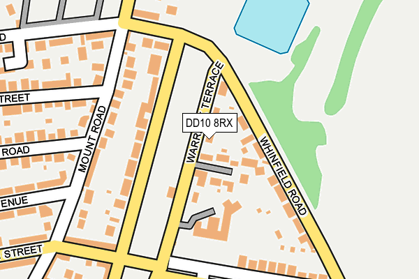 DD10 8RX map - OS OpenMap – Local (Ordnance Survey)