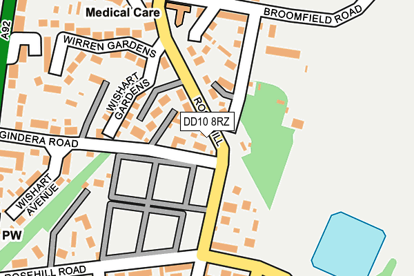 DD10 8RZ map - OS OpenMap – Local (Ordnance Survey)