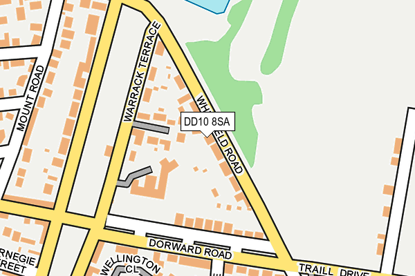 DD10 8SA map - OS OpenMap – Local (Ordnance Survey)